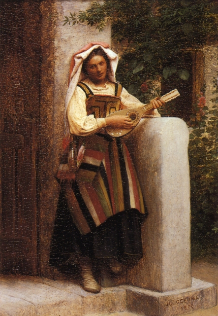 An_italian_girl_playing_a_mandolin_
